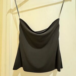 ✨ Vintage Trina Turk Black Structured Tube Top – Size Small – Made in USA